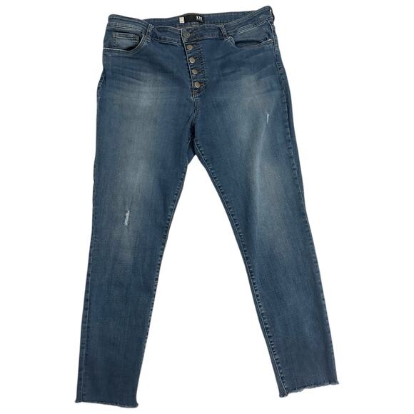 Kut From The Kloth Jeans Women’s 18 Dark Blue High Rise Donna Ankle Skinny Denim - Picture 1 of 8